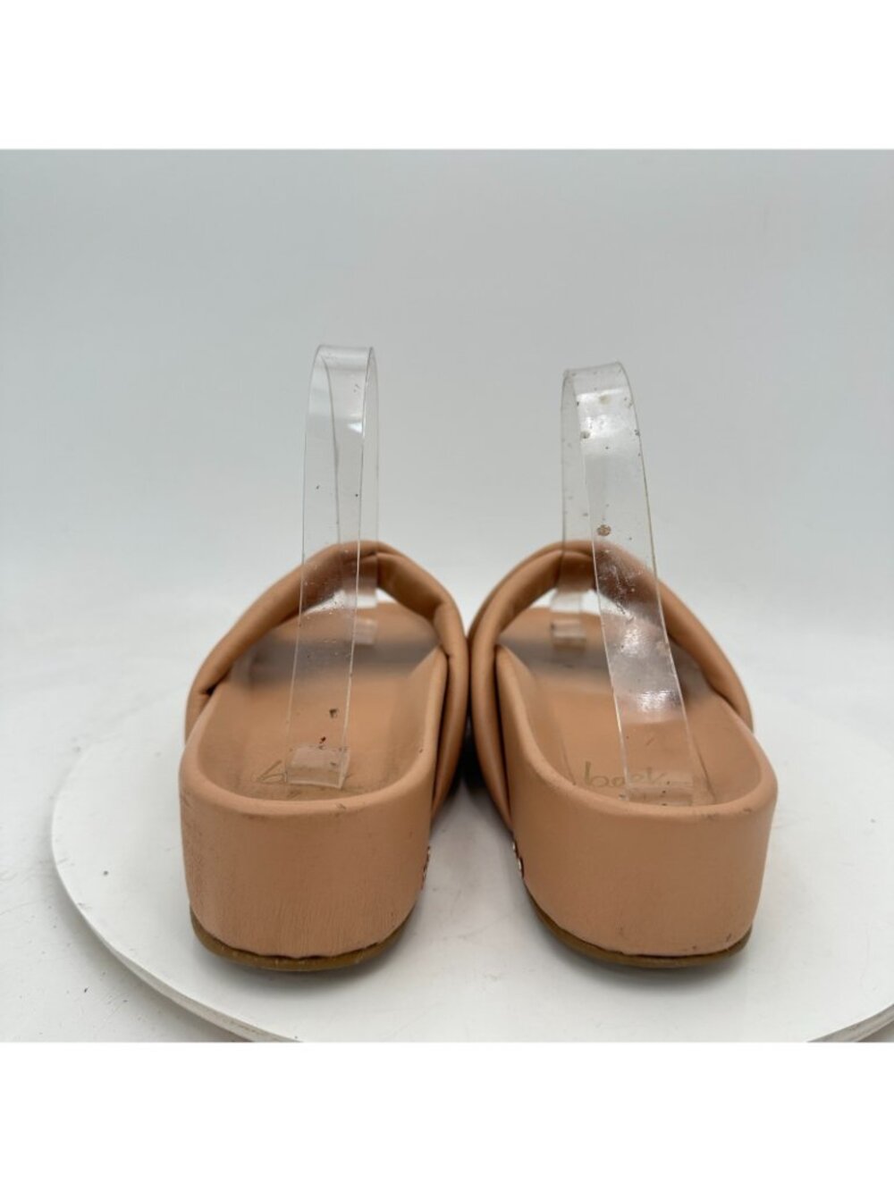 Beek Rhea Women Size 9 Cream Brown Beach Slides Slip On Platform Sandal - Picture 5 of 11